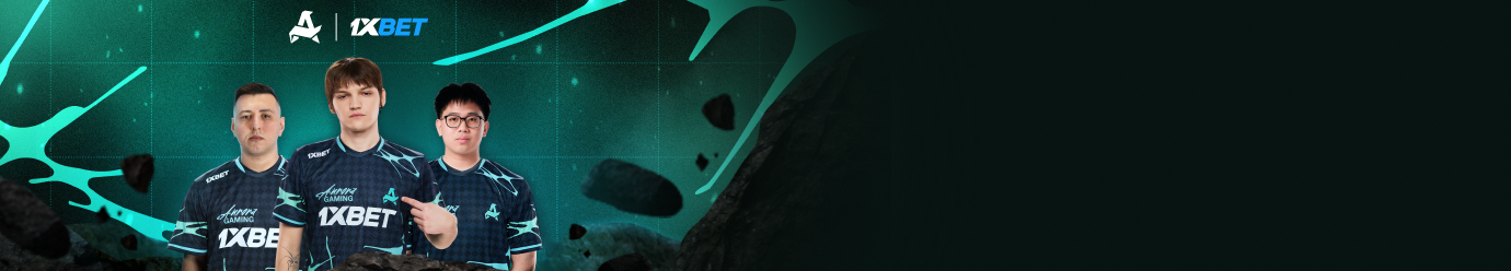 1xBet AURORA گیمنگ کا ٹائٹل اسپانسر ہے