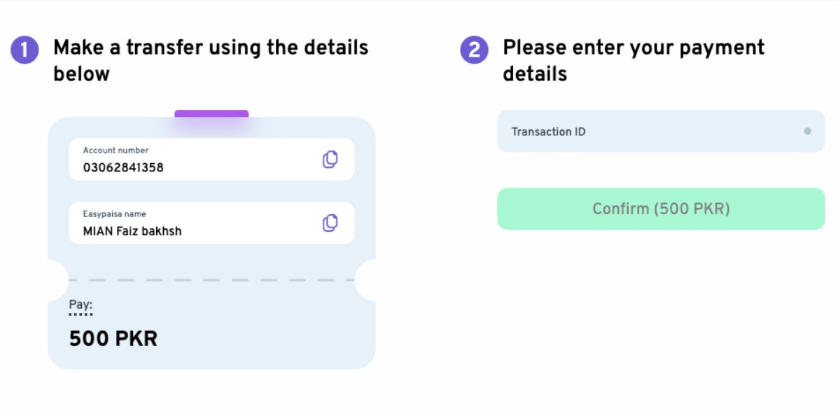 rapid EasyPaisa deposit steps