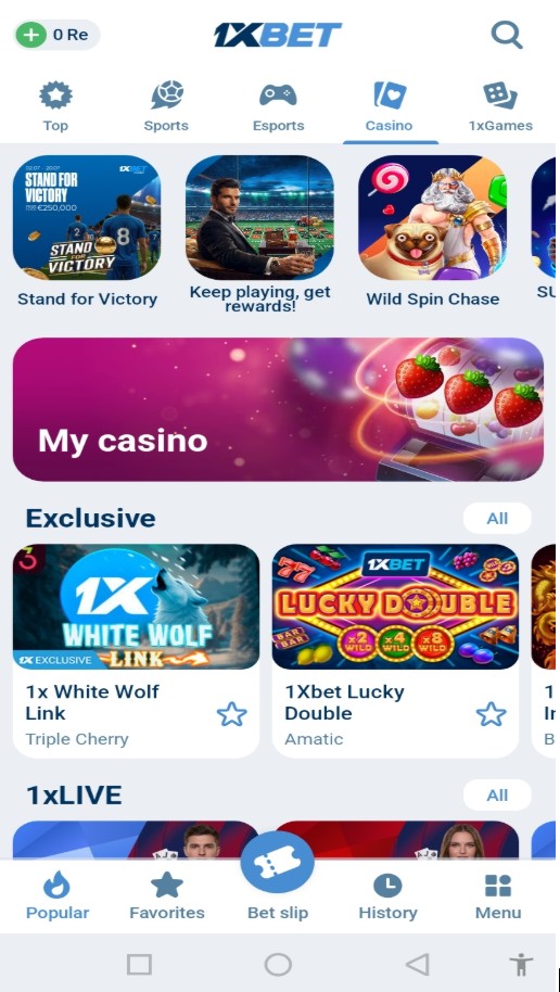 1xBet Mobile casino