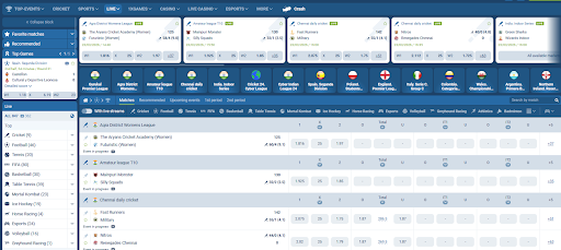 Live Betting on 1xBet Pakistan
