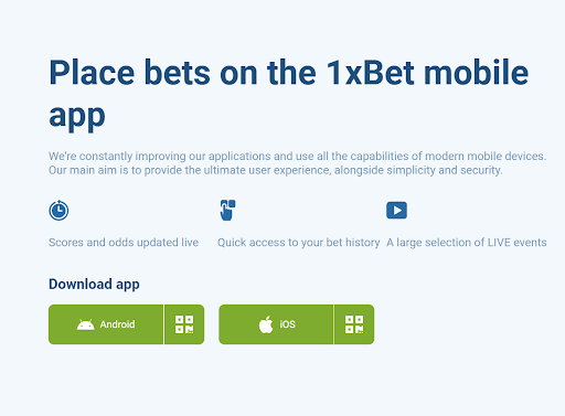 1xBet app download Pakistan